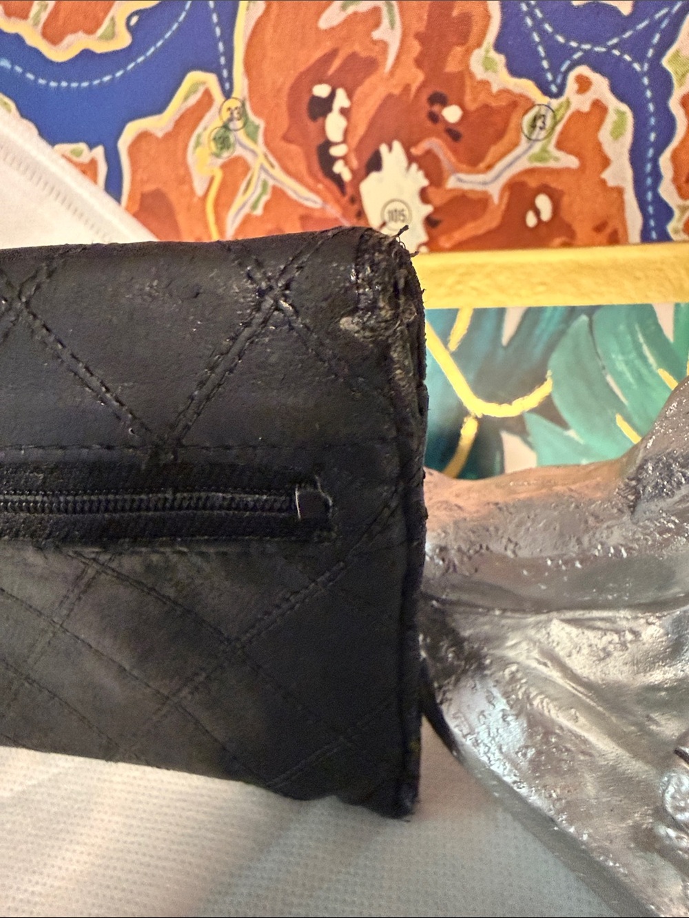 CHANEL Black Quilted Envelope Wristlet Clutch - Picture 7 of 11
